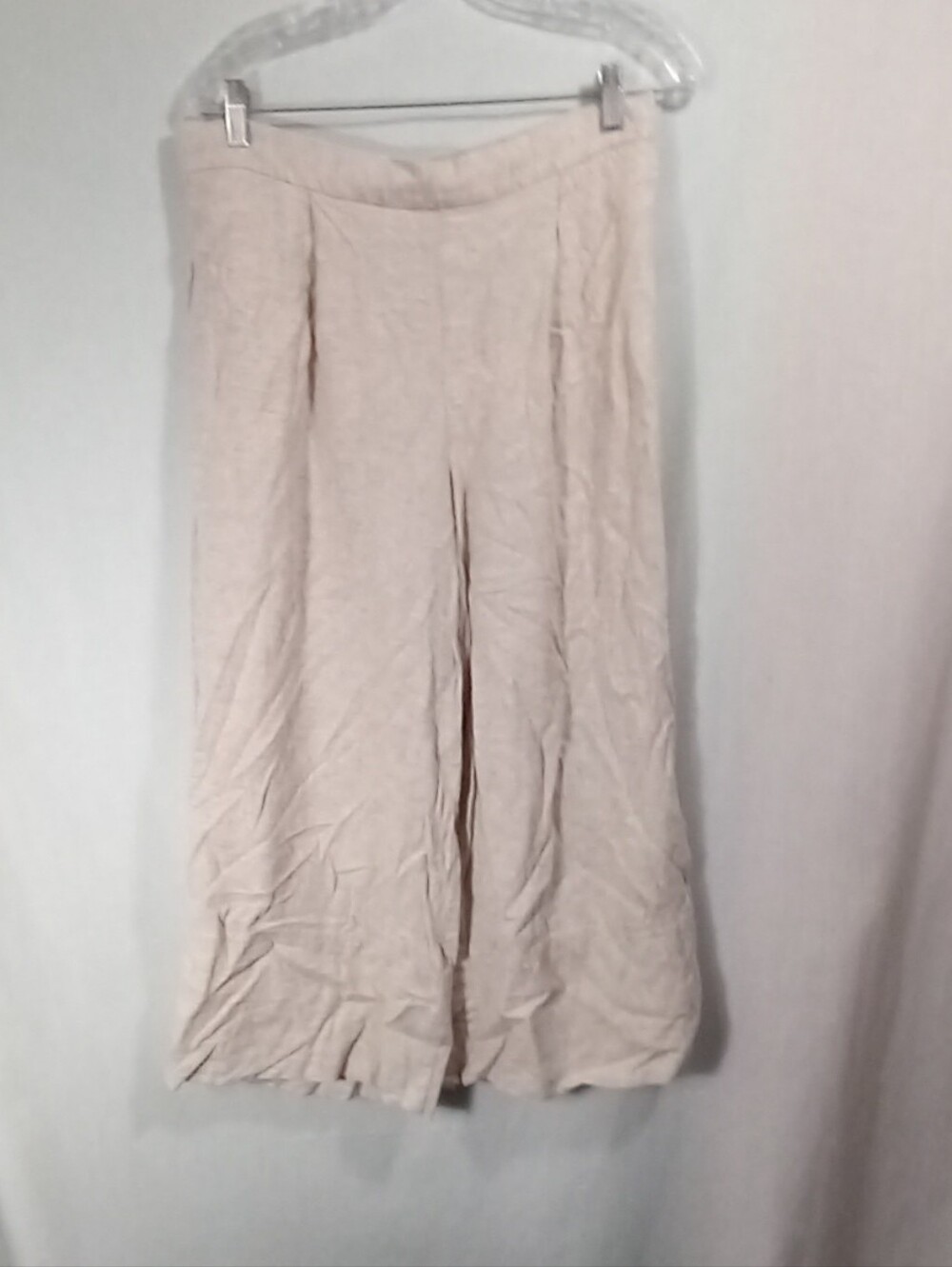 Banana Republic Beige Linen Blend Wide-Leg Pants Size M